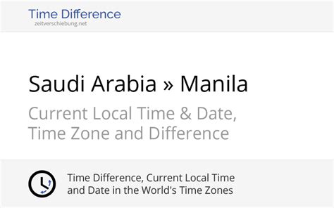 time difference saudi arabia and philippines|Manila, Philippines to Riyadh, Saudi Arabia .